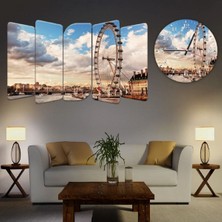 Zevahir Mobilya Dekorasyon Zevahir 5 Parça Mdf Lunapark Tablo Ve Mdf Saat Kombin