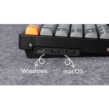 Keychron K2 Max %75 Rgb Türkçe Kablosuz Alüminyum Çerçeve Karbon Siyah Mekanik Klavye