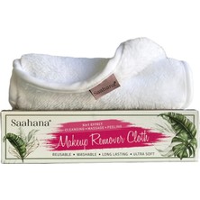 Saahana Tekrar Kullanılabilir Makyaj,Yüz,Cilt ve Maske Temizleyici Havlu/Mikrofiber Temizleme Mendili Beyaz