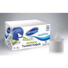 Aksoft Mini İçten Çekmeli Tuvalet Kağıdı 12 Rulo