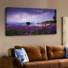 Zevahir Mobilya Dekorasyon Zevahir 120x60 Kanvas Mor Renk Yeryüzü-gökyüzü Tablosu