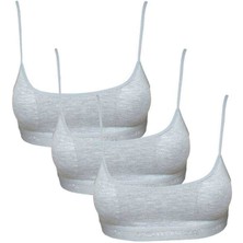 Royaleks Pedli Ip Askılı Gri Büstiyer 3 Adet