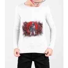 Naruto Akatsuki Anime Cosplay Baskılı Uzun Kol Tişört