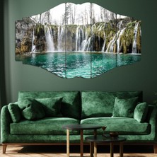 Zevahir Mobilya Dekorasyon Zevahir 5 Parça Mdf Şelale Manzara Tablo