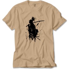 Z zepplin Samurai Miyamoto Musashi Krem Tişört