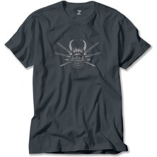 Z zepplin Samurai Skull Sword Füme Tişört