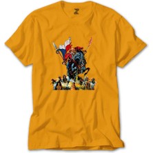 Z zepplin Iron Maiden Warriors Sarı Tişört