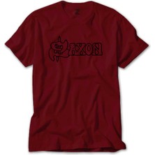 Z zepplin Saxon Logo Text Kırmızı Tişört