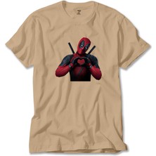 Z zepplin Deadpool Love Krem Tişört