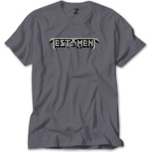 Z zepplin Testament Logo Gri Tişört