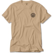 Z zepplin Volkswagen New Black Logo Krem Tişört