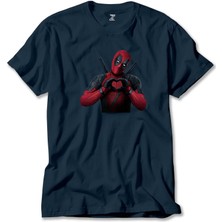 Z zepplin Deadpool Love Lacivert Tişört