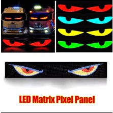 Pixel LED Panel Digital Ekran Animasyon Yazı Ekleme Telefondan Kontrol Göz Amimasyon 37CM Uzunlukta (16×64)
