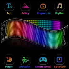 Pixel LED Panel Digital Ekran Animasyon Yazı Ekleme Telefondan Kontrol Göz Amimasyon 37CM Uzunlukta (16×64)