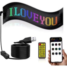Pixel LED Panel Digital Ekran Animasyon Yazı Ekleme Telefondan Kontrol Göz Amimasyon 37CM Uzunlukta (16×64)