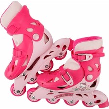 Toyfest Kız Çocuk Pembe Hello Kitty Inline 4 Teker Paten