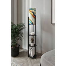 Messer Raflı Lambader 135 cm Ahşap Malzeme