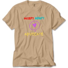 Z zepplin Accept Adapt Advocate Krem Tişört