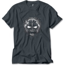 Z zepplin Iron Maiden Skull Füme Tişört