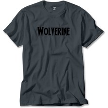 Z zepplin Wolverine Text Füme Tişört