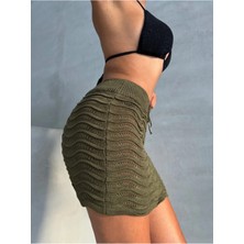 Nosia Fashion Kadın Plaj Örme Mini Etek