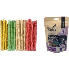 100'LÜ Munchy Ödül Çubuğu+Somonlu Atıştırmalık Salmon Bites 80 gr