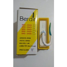 Berdin Dikdörtgen Mavi Işık 1,4W Krom Çerçeve LED Merdiven Armatürü