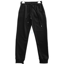 Unisex Çocuk & Genç Çift Cepli Eşofman Altı Siyah Renk 9-10 Yaş - Siyah