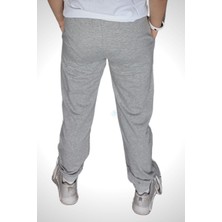 Unisex Çocuk Gri Beli Lastikli Cepli Şardonlu Eşofman Altı 15-16 Yaş - Gri