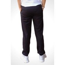 Unisex Çocuk Siyah Beli Lastikli Cepli Şardonlu Eşofman Altı 7-8 Yaş - Siyah