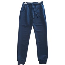 Unisex Çocuk Beli Lastikli Cepli Jogger Eşofman Altı Lacivert Renk 11-12 Yaş - Lacivert