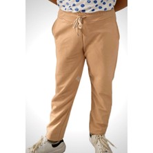 Unisex Çocuk Beli Lastikli Cepli Jogger Eşofman Altı Bej Renk 15-16 Yaş - Bej