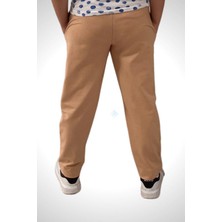 Unisex Çocuk Beli Lastikli Cepli Jogger Eşofman Altı Bej Renk 15-16 Yaş - Bej