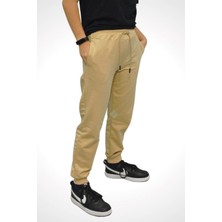 Unisex Çocuk Bej Jogger Eşofman Altı 11-12 Yaş - Bej