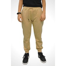 Unisex Çocuk Bej Jogger Eşofman Altı 11-12 Yaş - Bej
