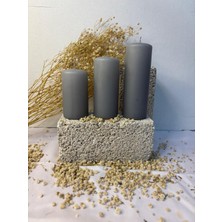Usta Mum 3 Adet Silindir Mum 11-9-7 Cm Çap 4 Cm