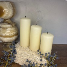Usta Mum 3 Adet Silindir Mum 11-9-7 Cm Çap 4 Cm