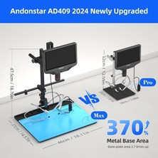 Andonstar AD409 Max HDMI Dijital Mikroskop 10.1 Inc LCD Ekran