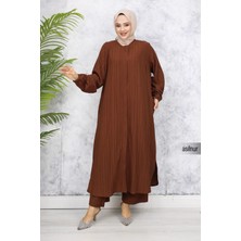 Asilnur Merve Pamuklu Umre Takımı Kahverengi