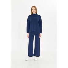 Irmak Kerekli Kadın  Düz Oversize Alt Üst Takım 1308