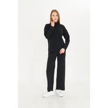 Irmak Kerekli Kadın  Düz Oversize Alt Üst Takım 1308