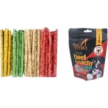 100'LÜ Munchy Ödül Çubuğu+Sığır Etli Atıştırmalık Beef Crunchy 80 gr