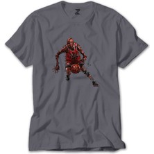 Wakha Micheal Jordan 23 Silhouette Gri Tişört