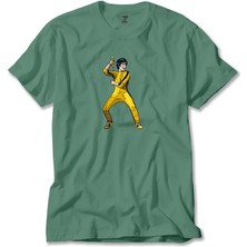 Wakha Bruce Lee Face For Fight Yeşil Tişört