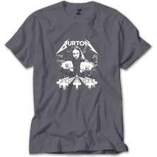 Metallica Cliff Burton Face Gri Tişört