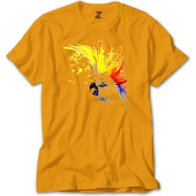 Wakha Papağan Sulu Boya Sarı Tişört