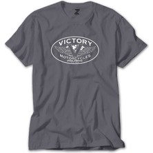 Wakha Victory Motorcycles Polaris Logo Gri Tişört