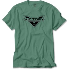 Wakha Victory Motorcycles Black Logo Yeşil Tişört