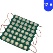 12 Volt 6 Watt 6 Lensli Yeşil 3030 Smd LED Modül IP65 10 Adet Modül