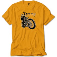 Wakha Motörhead Lemmy Kilmister Motorbike Sarı Tişört